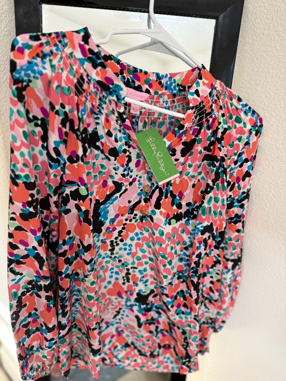 Lilly Pulitzer Elsa Top Ikat Print S NWT